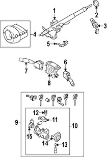 Foto de Carcasa del interruptor de la columna de direccion Original para Subaru Impreza Subaru Forester Marca SUBARU Nmero de Parte 83119FG000