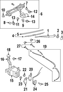 Foto de Tapa de Depsito de Lquido Limpiaparabrisas Original para Subaru Impreza Marca SUBARU Nmero de Parte 86615AG000