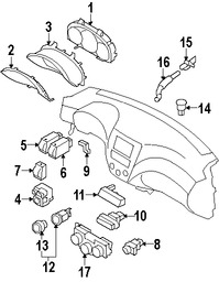 Foto de Interruptor de Luz de Emergencia Original para Subaru Impreza 2008 2009 2010 2011 Marca SUBARU Nmero de Parte 83037FG010