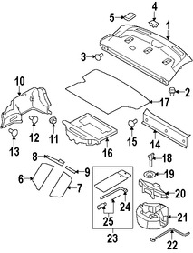 Foto de Panel de maletero Original para Subaru Impreza Marca SUBARU Nmero de Parte 95086FG080