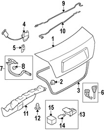 Foto de Bisagra de puerta del maletero Original para Subaru Impreza 2008 2009 2010 Marca SUBARU Nmero de Parte 57520FG0009P