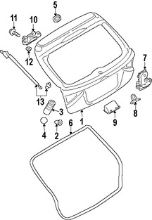 Foto de Puerta Trasera Original para Subaru Impreza Marca SUBARU Nmero de Parte 60809FG0109P