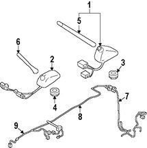 Foto de Mstil de Antena de Radio Original para Subaru Impreza Marca SUBARU Nmero de Parte 86321FG200