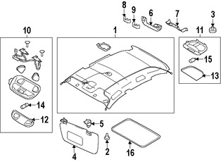 Foto de Luz de techo Original para Subaru Impreza Marca SUBARU N�mero de Parte 84601AG050JC