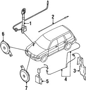 Foto de Claxon / Corneta / Bocina / Pito Original para Subaru Forester 1998 1999 2000 2001 2002 Marca SUBARU Nmero de Parte 86012FC020