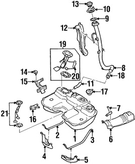 Foto de Sensor de Presin de Combustible Original para Subaru Forester 1998 Marca SUBARU Nmero de Parte 22627AA041