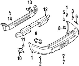 Foto de Enganche de cubierta de parachoques Original para Subaru Forester 1998 1999 2000 2001 2002 Marca SUBARU Nmero de Parte 57714FC000