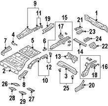 Foto de Travesano Plataforma de Piso Original para Subaru Forester Subaru Impreza Marca SUBARU Nmero de Parte 52140FG0609P