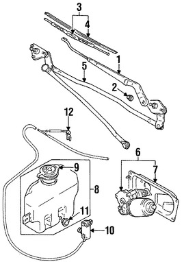 Foto de Brazo de Limpiaparabrisas Original para Suzuki X-90 1998 1996 1997 Marca SUZUKI N�mero de Parte 3831079E10