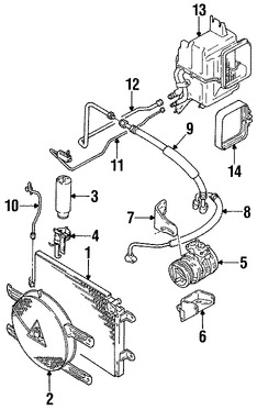 Foto de Manguera de succin Refrigerante Aire Acondicionad Original para Suzuki Sidekick 1995 1996 1997 1998 1994 Marca SUZUKI Nmero de Parte 9571067A60