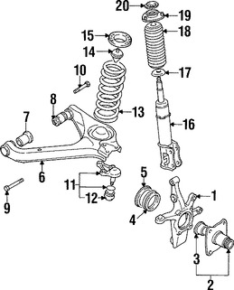 Foto de Rtula de Suspensin Original para Suzuki Sidekick Suzuki X-90 Marca SUZUKI Nmero de Parte 4570060A01