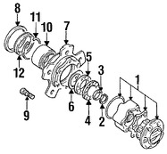 Foto de Tuerca de Eje Original para Suzuki Sidekick 1997 1998 Suzuki X-90 1998 1997 Marca SUZUKI N�mero de Parte 4346160A30