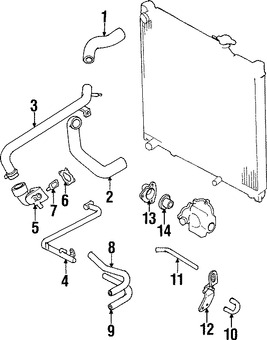 Foto de Manguera Bypass de refrigerante Original para Suzuki Sidekick Suzuki Vitara Marca SUZUKI Nmero de Parte 1785977EA1