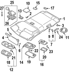 Foto de Luz de mapa Original para Suzuki Grand Vitara Suzuki Aerio Suzuki XL-7 Marca SUZUKI N�mero de Parte 3623065D016GS