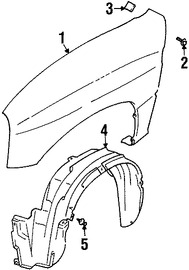 Foto de Guardafango Original para Suzuki Vitara 1999 2000 2001 Marca SUZUKI N�mero de Parte 5860065811