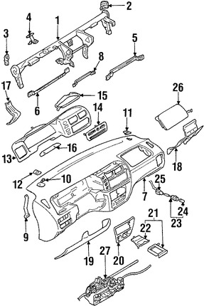 Foto de Cobertura Panel de Instrumentos Original para Suzuki Vitara Suzuki Grand Vitara Suzuki XL-7 Marca SUZUKI Nmero de Parte 7381565D105PK