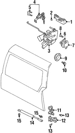 Foto de Motor Accionadro de Cerradura del Baul Original para Suzuki Vitara Suzuki Grand Vitara Suzuki XL-7 Marca SUZUKI Nmero de Parte 8251067D11