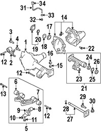 Foto de Rodamiento de Eje Propulsor Original para Suzuki Grand Vitara Suzuki XL-7 Suzuki Sidekick Suzuki X-90 Suzuki Vitara Marca SUZUKI N�mero de Parte 0813362067