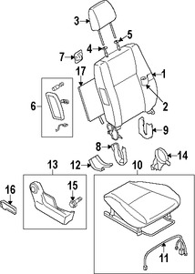 Foto de Almohadilla Calentadora de Asiento Original para Suzuki Grand Vitara Suzuki SX4 Marca SUZUKI Nmero de Parte 8537065JQ0