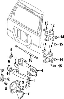 Foto de Soporte Elevacin Puerta Trasera Original para Suzuki Grand Vitara 2006 2007 2008 Marca SUZUKI Nmero de Parte 8180065820