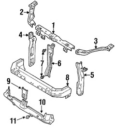 Foto de Guardasalpicaduras del soporte del radiador Original para Suzuki Aerio 2002 2003 2004 2005 2006 2007 Marca SUZUKI Nmero de Parte 7238354G215PK