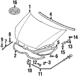 Foto de Clip del aislamiento del capo Original para Suzuki Aerio Suzuki SX4 Marca SUZUKI Nmero de Parte 0940906325