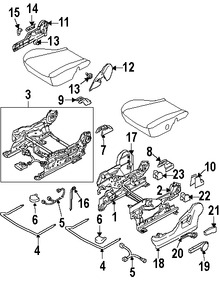 Foto de Cubierta del Mecanismo de Ajuste de Reclinacion de Asiento Original para Suzuki Aerio 2005 2006 2007 Marca SUZUKI Nmero de Parte 8522059JA0P4Z