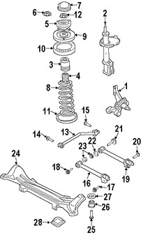 Foto de Tapa Puntal De Suspensin Original para Suzuki Aerio Suzuki Esteem Marca SUZUKI Nmero de Parte 4195160G20