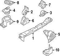 Foto de Soporte de Montura del motor Original para Suzuki Verona 2004 2005 2006 Marca SUZUKI Nmero de Parte 1165086Z00