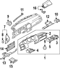 Foto de Cubierta de Panel de Instrumentos Original para Suzuki Verona 2004 2005 2006 Marca SUZUKI Nmero de Parte 7381086Z00