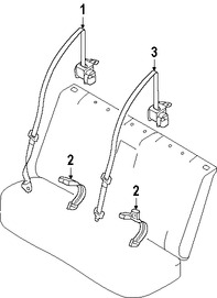 Foto de Receptaculo del Cinturon de Seguridad Original para Suzuki Verona 2004 2005 2006 Marca SUZUKI N�mero de Parte 8495086Z01