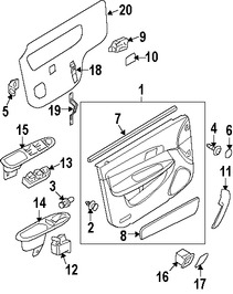 Foto de Protector contra Intemperie Cristal de Puerta Original para Suzuki Verona 2004 2005 2006 Marca SUZUKI Nmero de Parte 8371986Z00