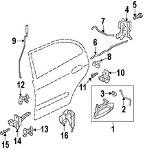 Foto de Freno de puerta Original para Suzuki Verona 2004 2005 2006 Marca SUZUKI N�mero de Parte 8182086Z00