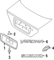 Foto de Marco de placa Original para Suzuki Verona 2004 2005 2006 Marca SUZUKI Nmero de Parte 7723086Z00