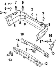 Foto de Perno de cubierta de parachoques Original para Suzuki Verona 2004 2005 2006 Marca SUZUKI N�mero de Parte 7187586Z00