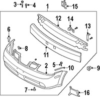 Foto de Parachoque Original para Suzuki Forenza 2006 2007 2008 Marca SUZUKI N�mero de Parte 7171085Z01