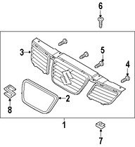 Foto de Rejilla / Parrilla / Mascarilla Original para Suzuki Forenza 2006 2007 2008 Marca SUZUKI Nmero de Parte 7211185Z20