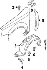 Foto de Enganche del protector de Guardafangos  Original para Suzuki Forenza Suzuki Reno Suzuki Verona Marca SUZUKI Nmero de Parte 7231486Z00