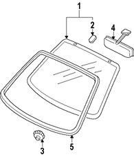 Foto de Espejo retrovisor interior Original para Suzuki Forenza Suzuki Reno Marca SUZUKI N�mero de Parte 8470385Z00