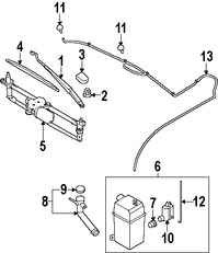 Foto de Brazo de Limpiaparabrisas Original para Suzuki Forenza Suzuki Reno Marca SUZUKI N�mero de Parte 3831085Z12