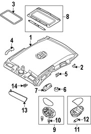 Foto de Parasol / Visera Original para Suzuki Forenza Suzuki Reno Marca SUZUKI Nmero de Parte 8480185Z01