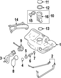 Foto de Sensor de Presin de Combustible Original para Suzuki Forenza Suzuki Verona Suzuki Reno Marca SUZUKI Nmero de Parte 1514586Z00