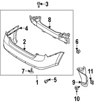 Foto de Guardasalpicaduras del parachoques Original para Suzuki Forenza 2004 2005 2006 2007 2008 Marca SUZUKI Nmero de Parte 7553185Z00