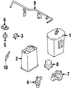 Foto de Solenoide de Purga del Canister Original para Suzuki Sidekick Suzuki Swift Suzuki X-90 Suzuki Esteem Marca SUZUKI Nmero de Parte 1811758B10