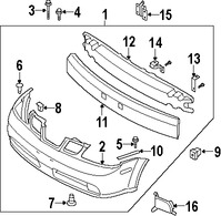 Foto de Riel de soporte de cubierta de parachoques Original para Suzuki Reno 2005 2006 2007 2008 Marca SUZUKI N�mero de Parte 7175185Z10