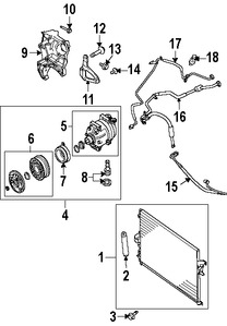 Foto de Manguera de Refrigerante Aire Acondicionado Original para Suzuki Reno Suzuki Forenza Marca SUZUKI Nmero de Parte 9572085Z01