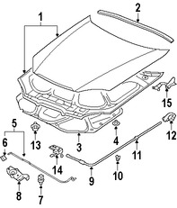 Foto de Aislamiento del capo Original para Suzuki Reno 2005 2006 2007 2008 Marca SUZUKI N�mero de Parte 7244085Z30