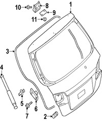 Foto de Soporte Elevacin Puerta Trasera Original para Suzuki Reno 2005 2006 2007 2008 Marca SUZUKI Nmero de Parte 8185085Z01