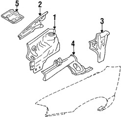 Foto de Bandeja de la bater�a Original para Suzuki Esteem Marca SUZUKI N�mero de Parte 5879160G00