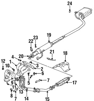 Foto de Silenciador Original para Suzuki Esteem 1998 1999 2000 2001 2002 Marca SUZUKI Nmero de Parte 1430063GVV